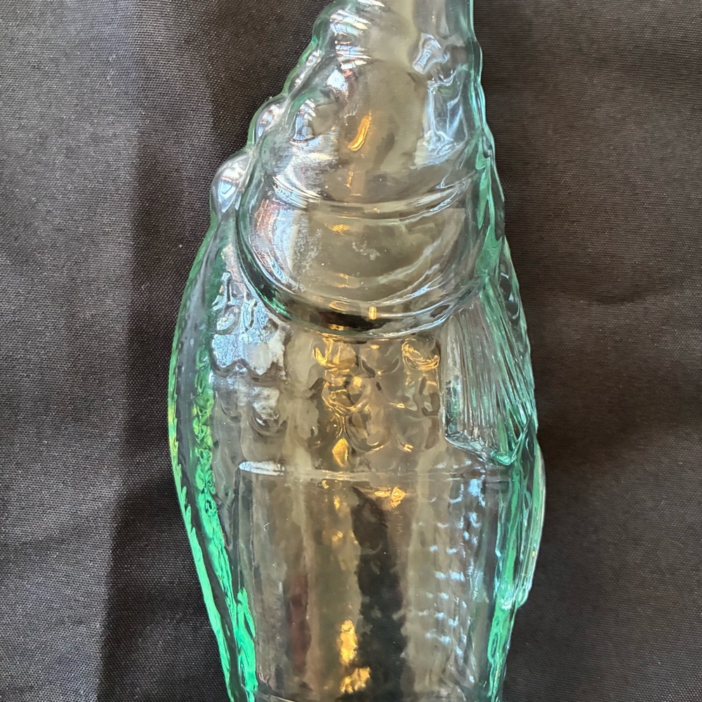Vintage Glass Fish-Shaped Bottle - Picture 2 of 4